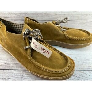 Wally Walker Mokka-000005 Suede Booots Shoes Mens Size 44 Rame Check Lace
